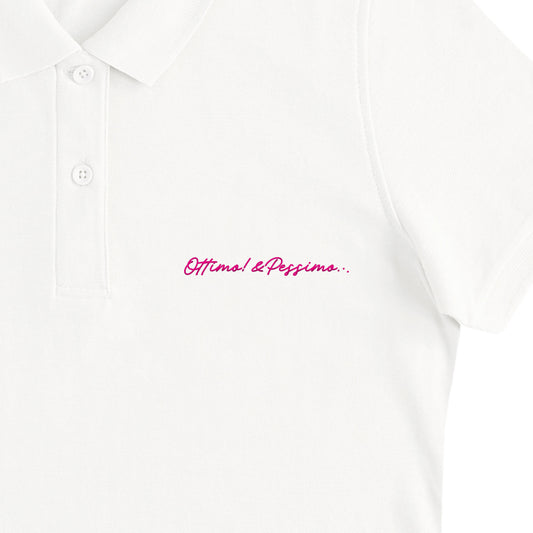 レディースポロ white image