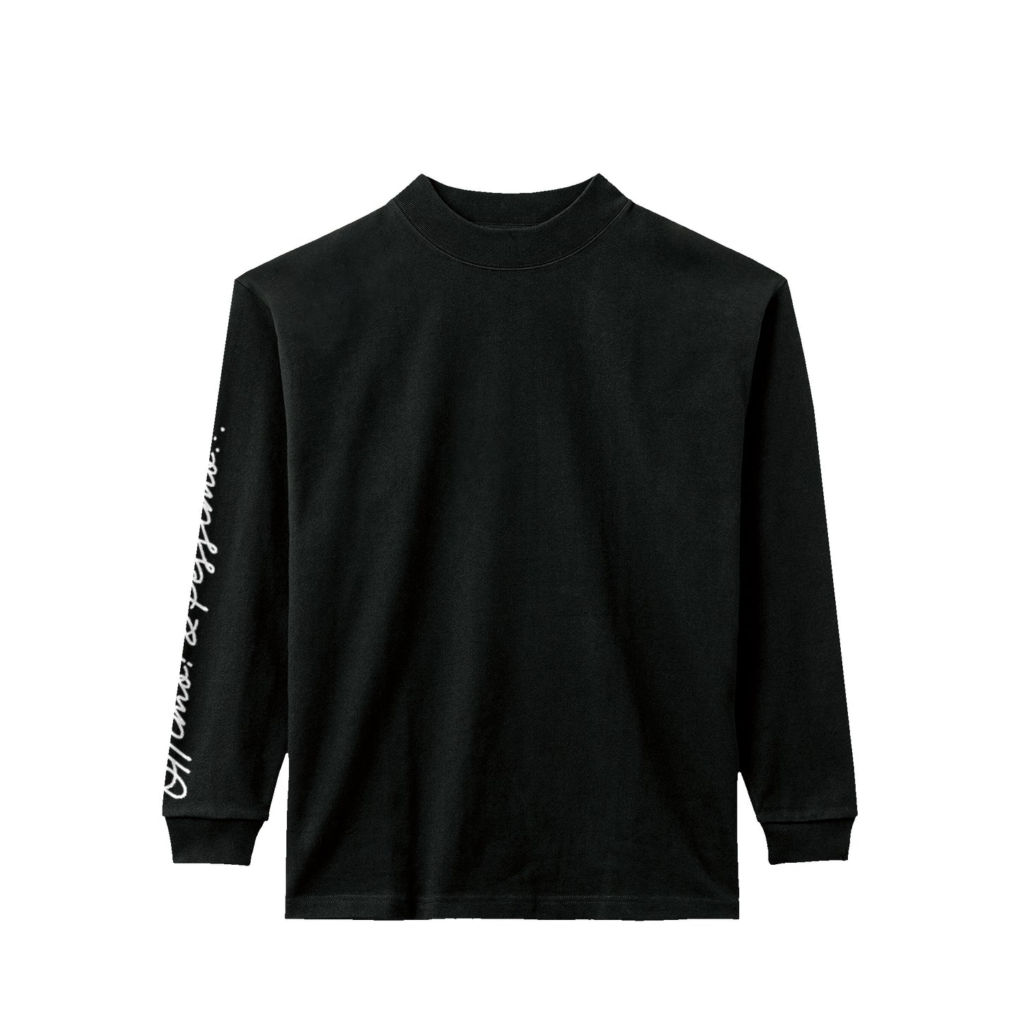モックネックロングスリーブシャツ クラウンボールプリント black image
