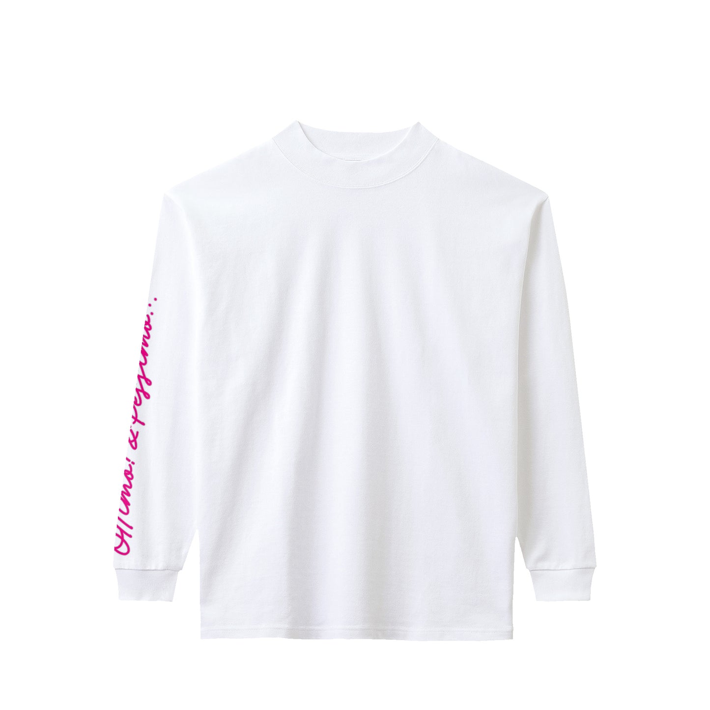 モックネックロングスリーブシャツ クラウンボールプリント white image