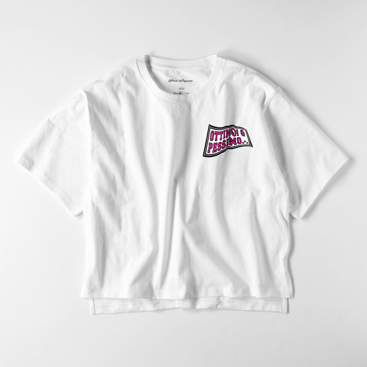 レディースビックシルエットT フラッグロゴ white image