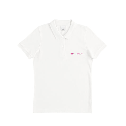 レディースポロ white image