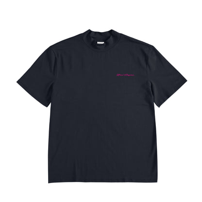 ストレッチモックネックTシャツ navy image