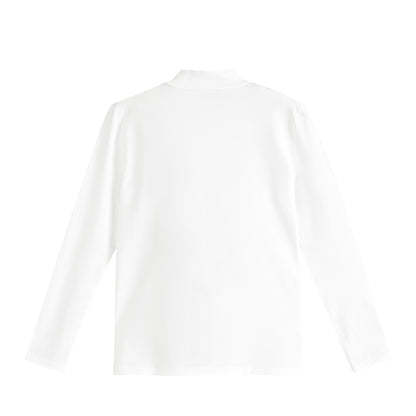 モックネック　ロングスリーブ white image