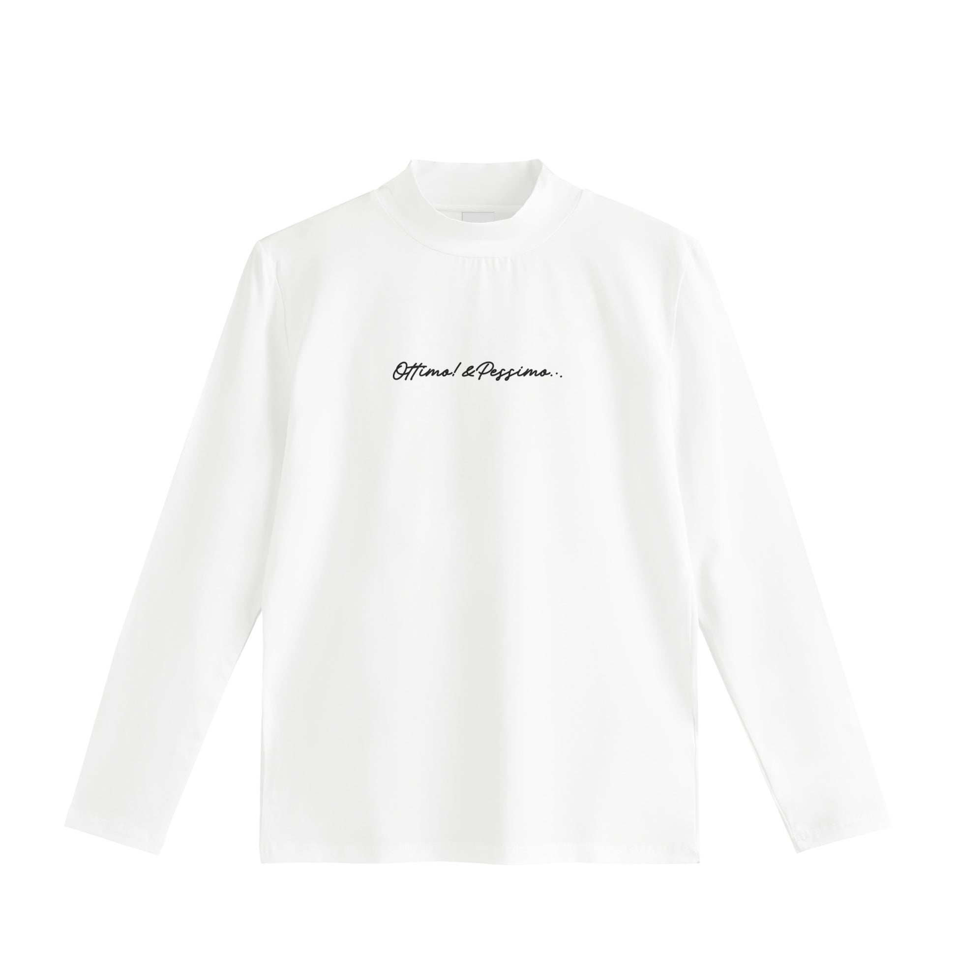 モックネック　ロングスリーブ white image