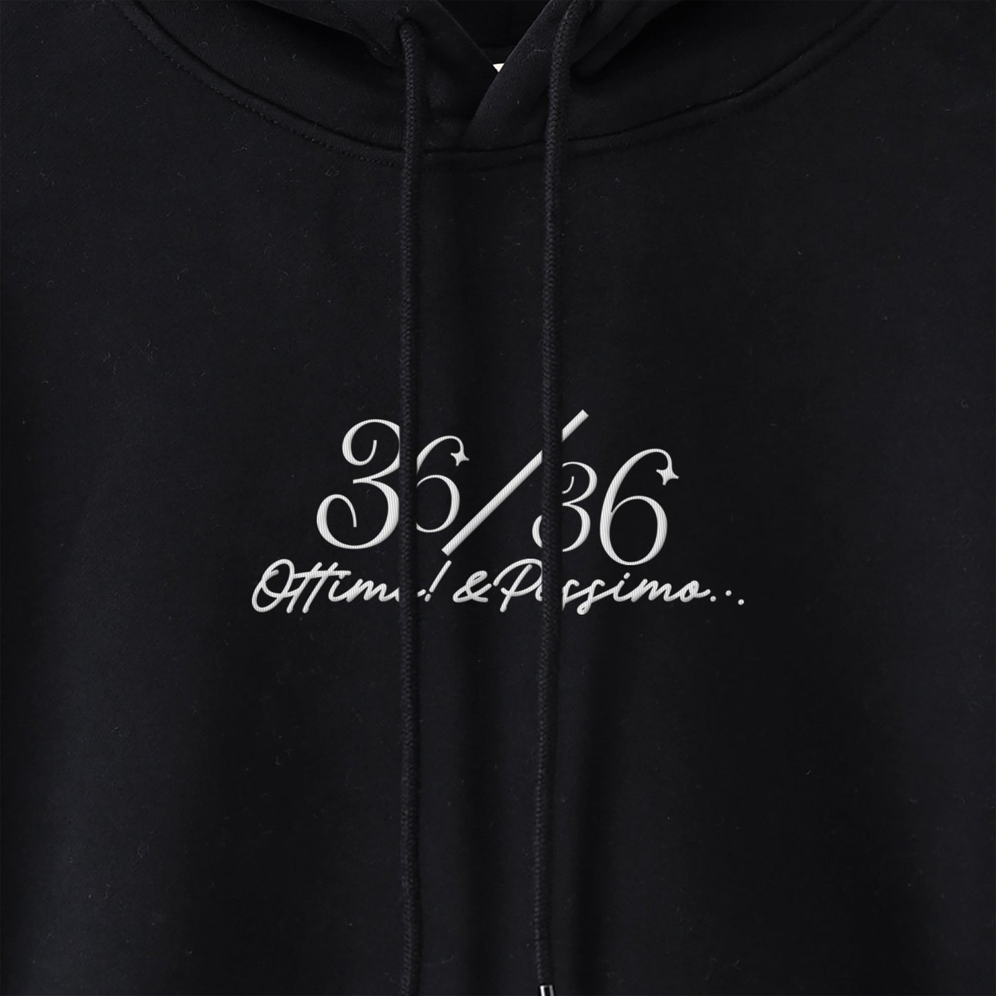 厚手裏起毛ビッグシルエットパーカー　『36/36』 black image