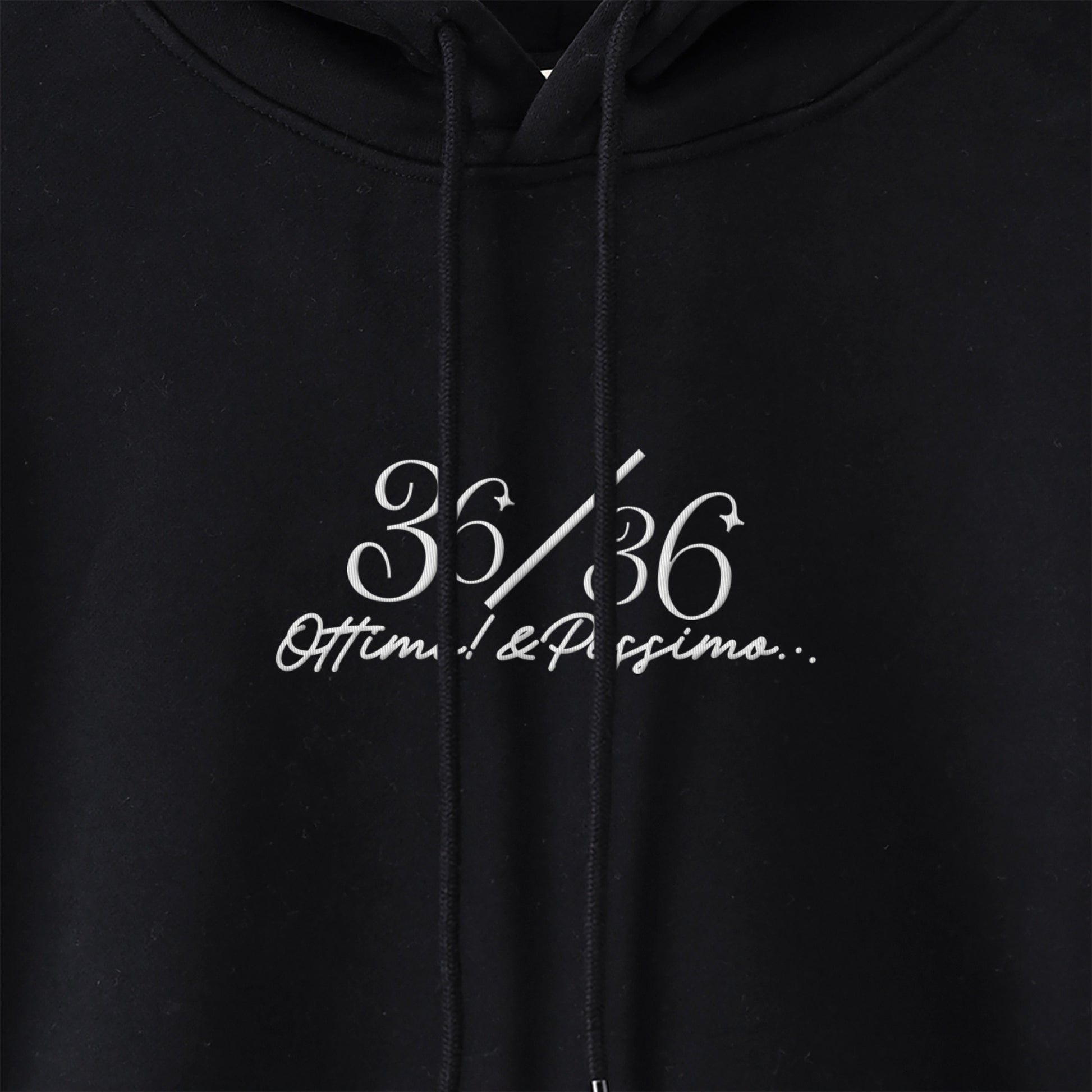 厚手裏起毛ビッグシルエットパーカー　『36/36』 black image