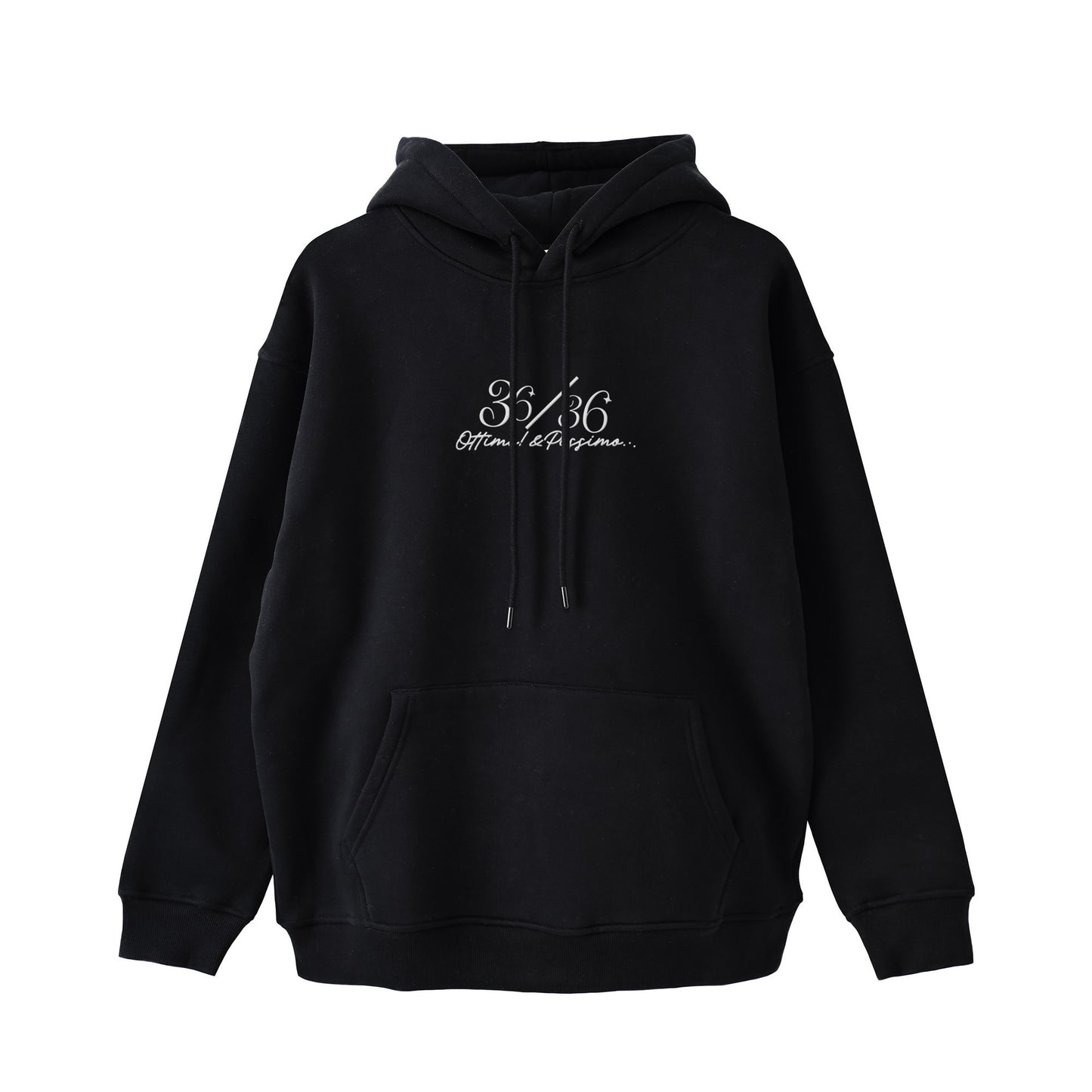 厚手裏起毛ビッグシルエットパーカー　『36/36』 black image
