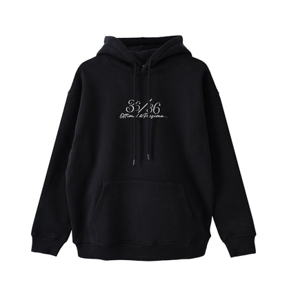 厚手裏起毛ビッグシルエットパーカー　『36/36』 black image