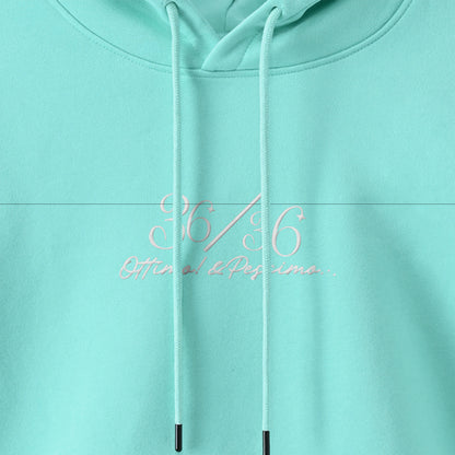 厚手裏起毛ビッグシルエットパーカー　『36/36』 emerald-green image