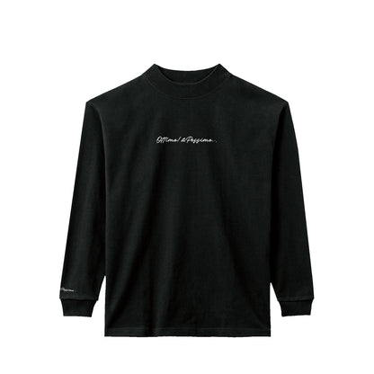 モックネック　ロングスリーブシャツ black image