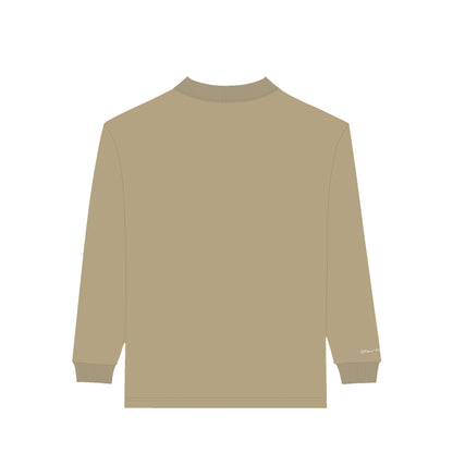 モックネック　ロングスリーブシャツ sand-khaki image