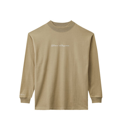 モックネック　ロングスリーブシャツ sand-khaki image