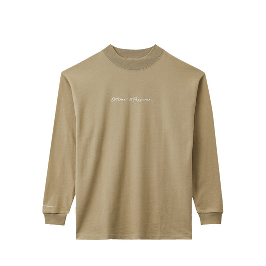 モックネック　ロングスリーブシャツ sand-khaki image