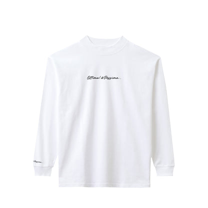 モックネック　ロングスリーブシャツ white image