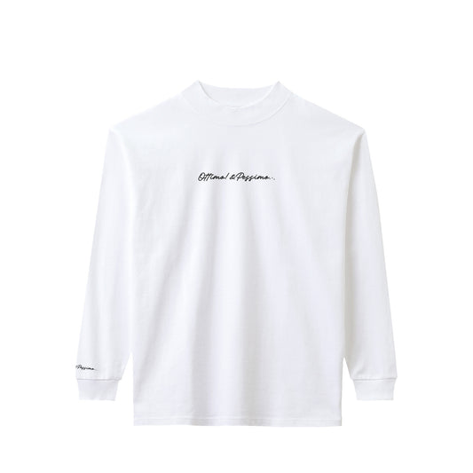 モックネック　ロングスリーブシャツ white image