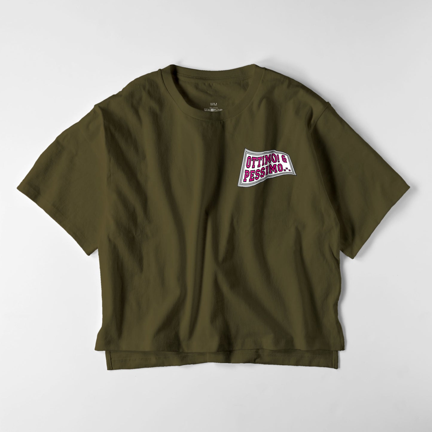 レディースビックシルエットT　フラッグロゴ olive-drab image